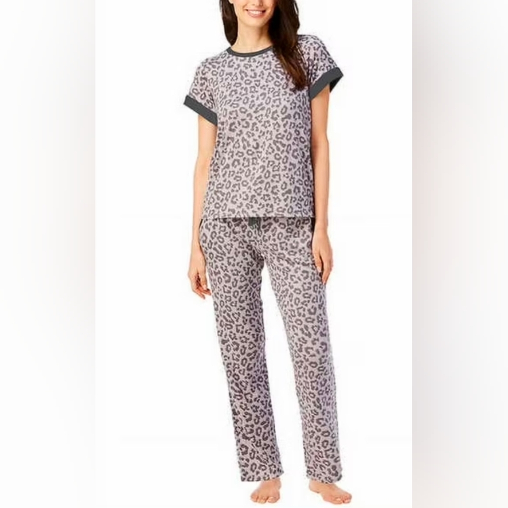 Nwot Lucky Brand Leopard Print Pajama Set 🩶 Size XXL